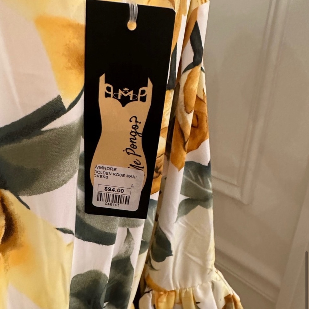 NWT Junk Gypsy QMP Floral Boho Tie Waist Maxi Dress - Picture 8 of 10